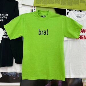 charli xcx Green brat T-shirt in Medium
